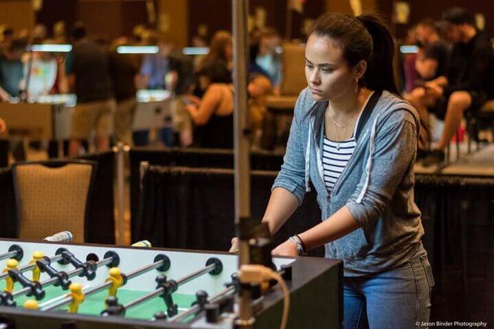 Kids Playing Foosball