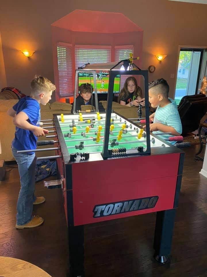 Kids Playing Foosball